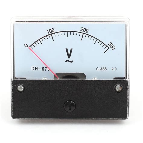 rectangle ac   gauge analog voltage panel meter voltmeter dh