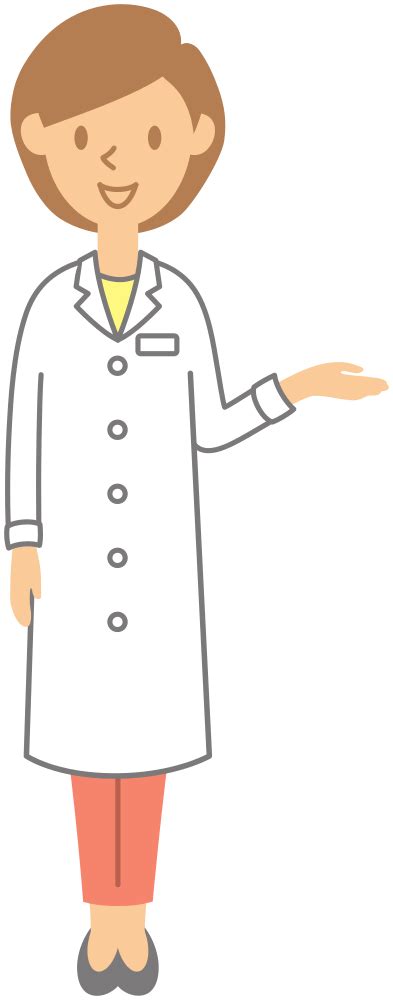 Onlinelabels Clip Art Medical Doctor Woman Pointing Right