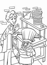 Ratatouille Coloring Pages Disney Chef Rat Coloringpages1001 Picgifs Animated sketch template