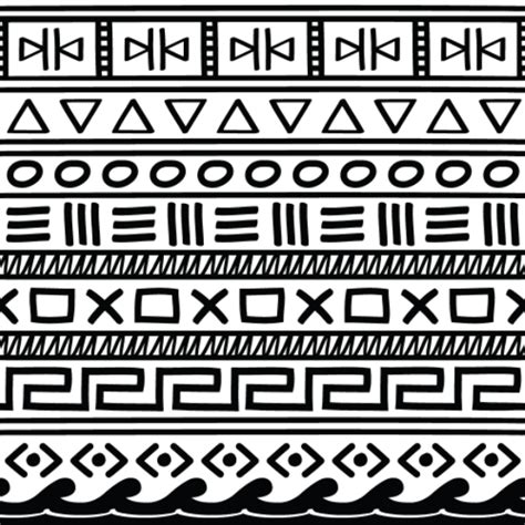 black white hawaiian tribal  vector wowpatterns