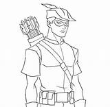 Coloring Pages Green Arrow Justice Young Robin Draw Drawing Drawings Speedy Printable Getcolorings Print sketch template