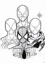 Spidermen Deadpool Book Clipartmag Getcolorings sketch template