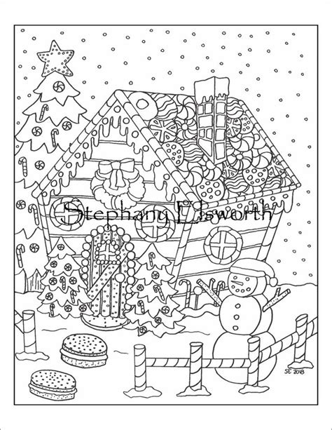 gingerbread house instant   coloring page art food