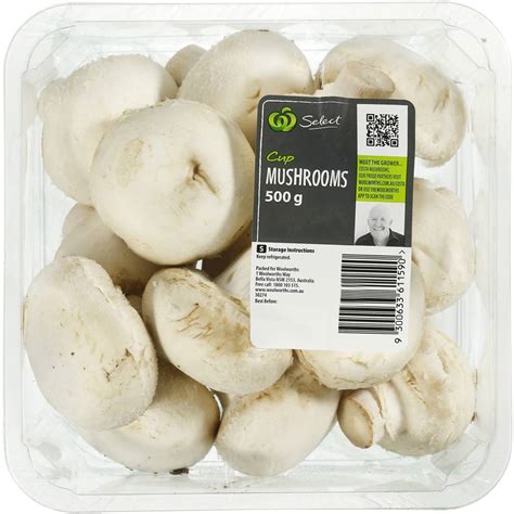 mushrooms cups  punnet woolworths