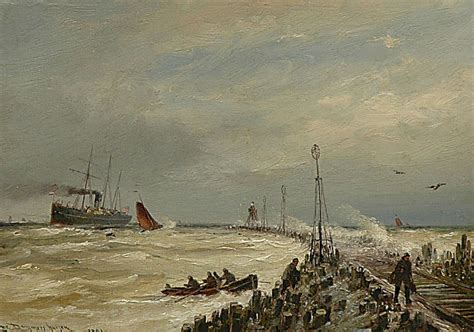 christiaan dommelshuizen schilderijen vh te koop schepen bij hoek van holland waaronder