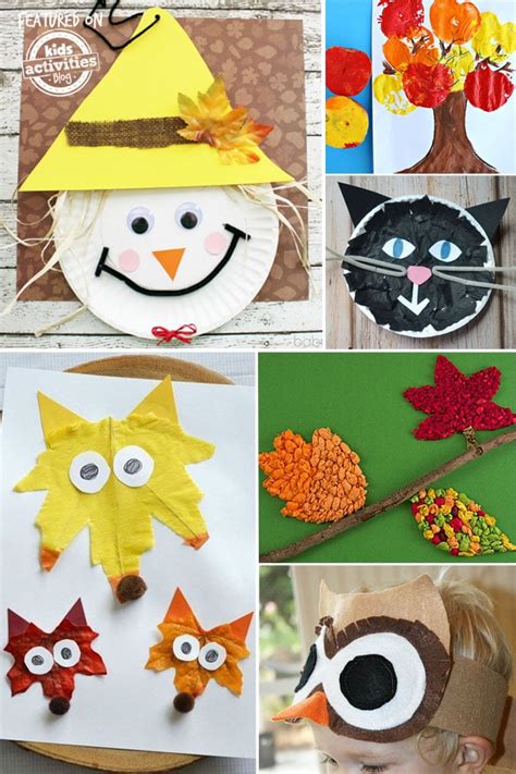 easy fun fall crafts  preschoolers kids activities blog