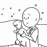 Caillou Pages Coloring Color Printable Kids sketch template