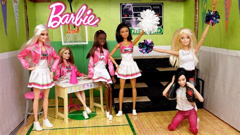 Barbie Cheerleading Tryouts With Disney Zombies Dolls Titi Toys Youtube