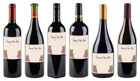 printable wine labels   customize lovetoknow  blank