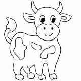Cow Coloring Kids Animal Pages Cute Printable Drawing Books Easy Cows Cartoon Outline Book Draw Template Find Search Google Farm sketch template