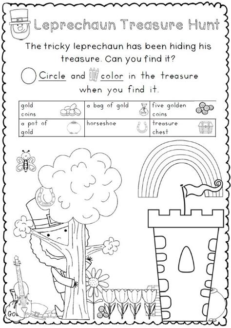 st patricks day reading  writing worksheets  pages st