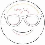 Emoji Template Coloring Emojis Sunglasses sketch template