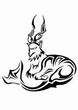 Capricorn Tattoos Clipart Tattoo Sign Shuffleboard Zodiac Tribal Google Clipartbest Drawing Clip Tats Sea Search Bs sketch template