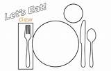 Setting Place Settings Placemats sketch template
