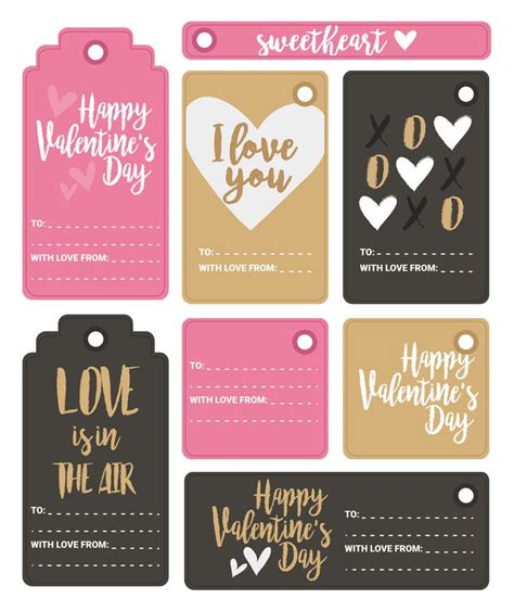 printable valentines gift tags     printablee