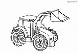 Traktor Trecker Tractor Schaufel Ausmalen Ausmalbilder Malvorlage Einfacher Traktoren sketch template