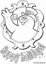 Frosty Snowman Bonnes Book Neige Bonhomme Coloriez Neve Boneco sketch template