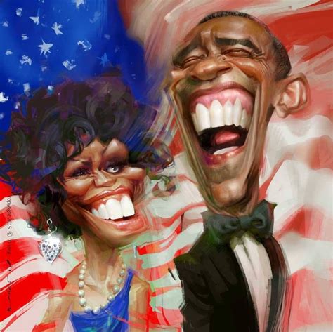 michelle obama and barack obama by xi ding with images