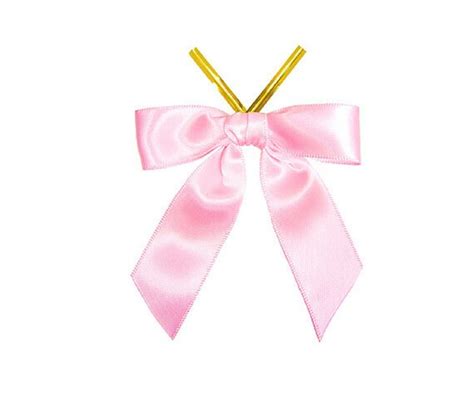 light pink satin ribbon bows ready   pink ribbon etsy