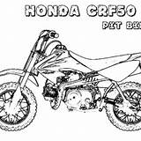 Coloring Dirt Road Bike Honda Pit Crf50f 38kb 300px sketch template