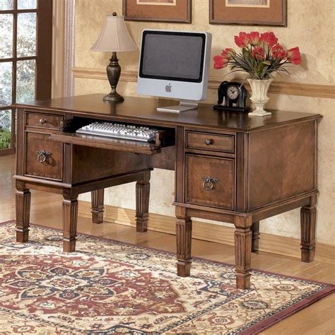 ashley furniture hamlyn office desk  medium brown