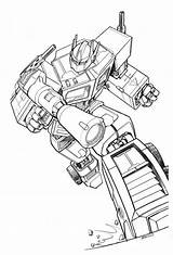 Prime Optimus Coloring Pages Transformer Kids sketch template