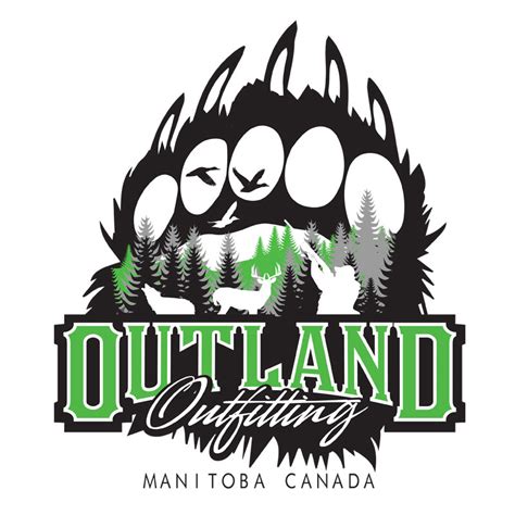 outland outfitting bear deer waterfowl hunting logo design outdoor