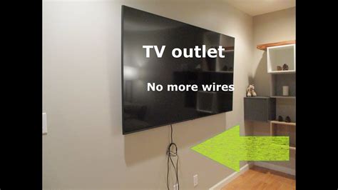 install  outlet   wall mounted tv hide  wires   minutes   diy