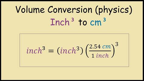 convert  cubic inches  cubic centimeters youtube