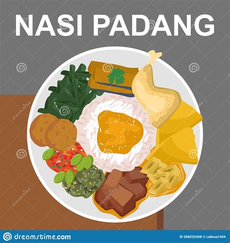 Nasi Padang Is A Minangkabau Steamed Rice Served With Various Choices