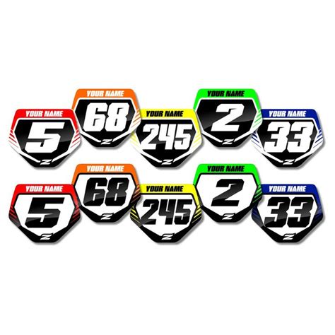 custom mini number plate decals motocross custom  stickers