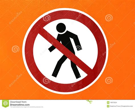 walker traffic sign stock photo image  restricted