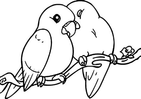 cute love birds coloring page color craft coloring home