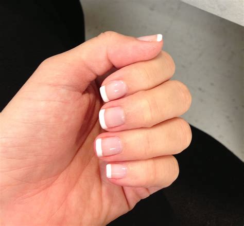 Cnd Shellac French Manicure Using Colors Cream Puff And Negligee