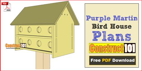 purple martin bird house plans  unit construct bird house plans martin bird house