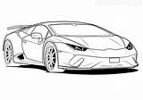 Lamborghini Coloring Line Pages Huracan Car Aventador Books sketch template