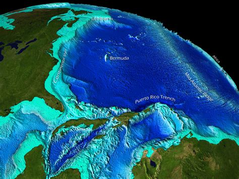 caribbean sea bathymetry map mappery