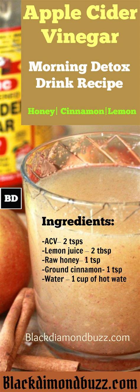 diy apple cider vinegar detox drink recipe for fat burning