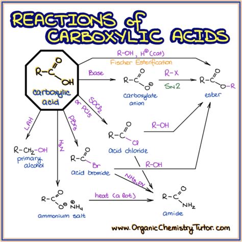 reactions  carboxylic acids organic chemistry tutor