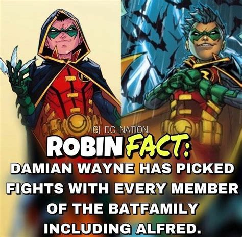 Damian W Superhero Facts Dc Comics Facts Batman Facts