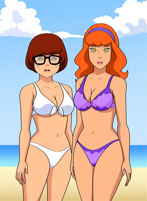 Beach Bikini Breasts Daphne Blake Femsub Glasses Jimryu Large Breasts