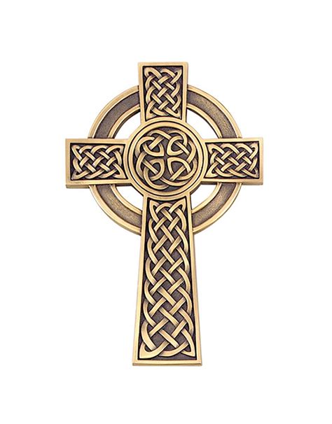 pewter celtic knot wall cross gold tone irish crossroads