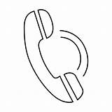Call Icon Phone Transparent Stroke Vector Vexels sketch template