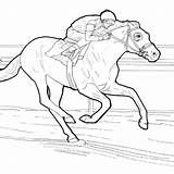 Horse Racing Coloring Drawing Pages Race Printable Horses Color Print Getdrawings Racehorse sketch template