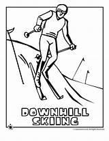 Coloring Skiing Downhill Woo Jr Activities Printable Popular Books sketch template