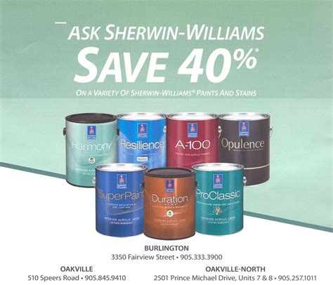 sherwin williams save     variety  paints  stains canadian freebies coupons