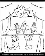 Purim Marionette sketch template
