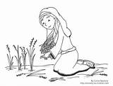 Ruth Coloring Pages Naomi Bible Boaz Children Printable Story Colouring Preschool Stories Kids Color Gleaning Ministry Clipart School Field Sunday sketch template