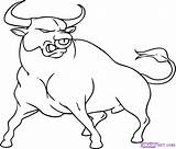 Bull Drawing Charging Toros Para Dibujos Draw Clipart Animals Colorear Step Library sketch template