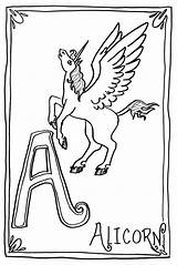 Alicorn Coloring Pages Little Original Pony Alphabet Upcoming Series First sketch template